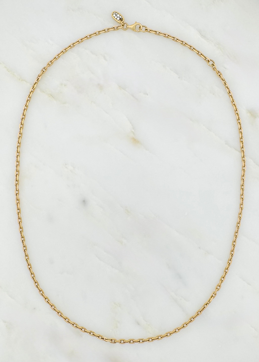 shola branson fine jewelry 18k yellow gold 3.3mm Diamond Cut Cable Chain