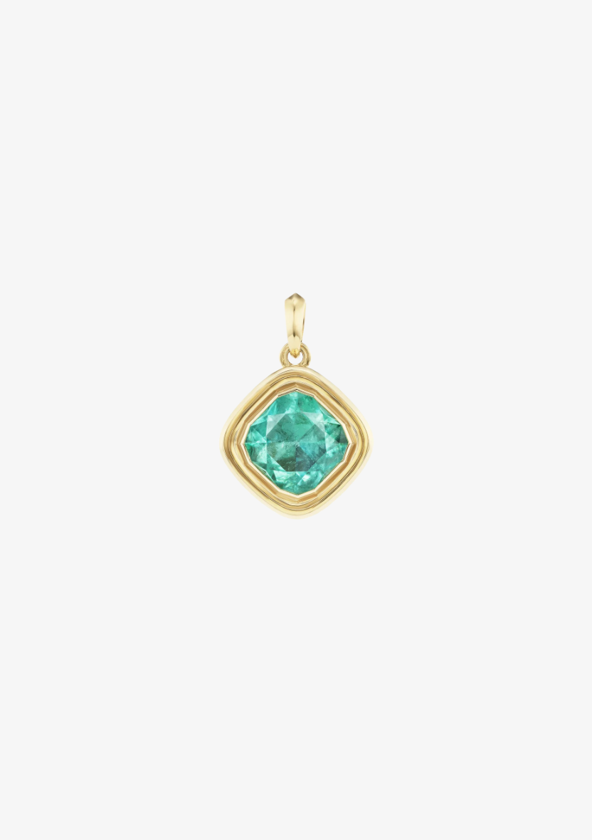 sorellina fine jewelry 18k yellow gold One-of-a-Kind Emerald Nomad Pendant