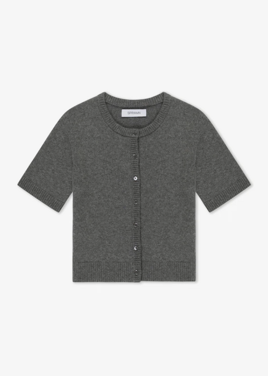 sprwmn Cashmere Anita Cardigan in Grey