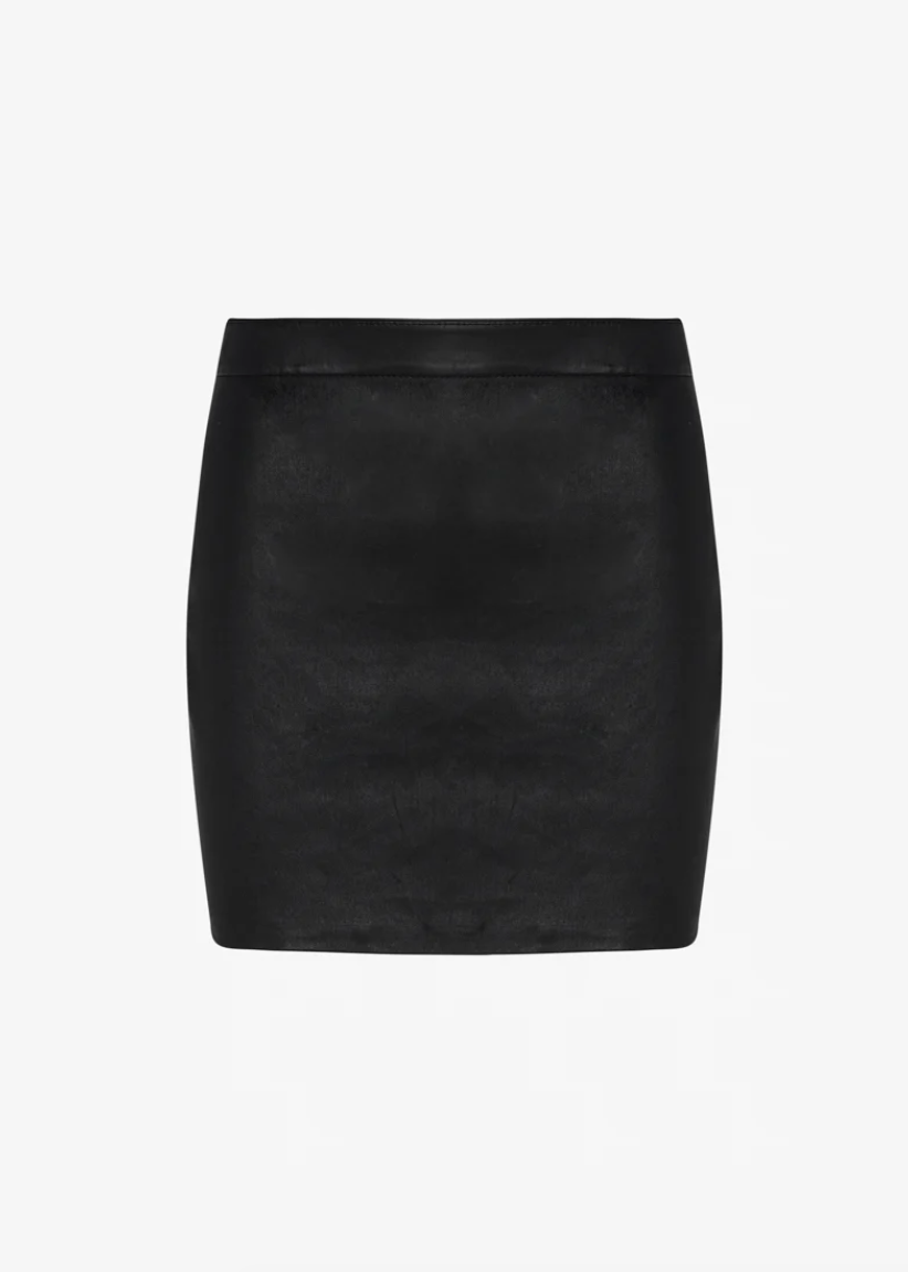 sprwmn Leather Marcel Skirt in Black