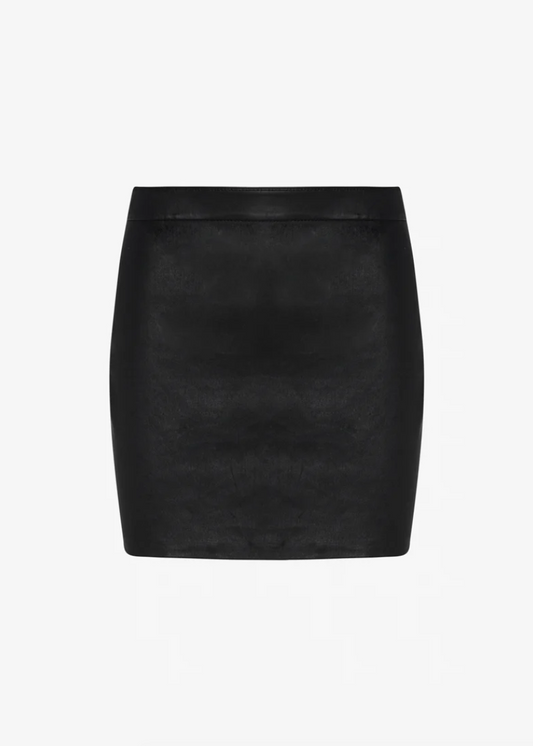 sprwmn Leather Marcel Skirt in Black