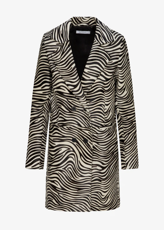 sprwmn Marcel Zebra Pony Jacket leather