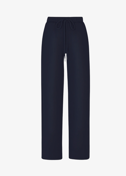 sprwmn Straight Leg Cotton Terry Sweatpants in Navy