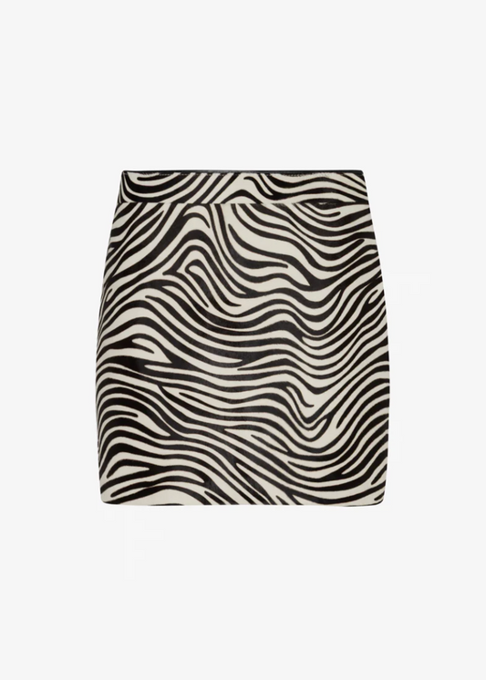 sprwmn sprwmn Marcel Zebra Pony Skirt leather