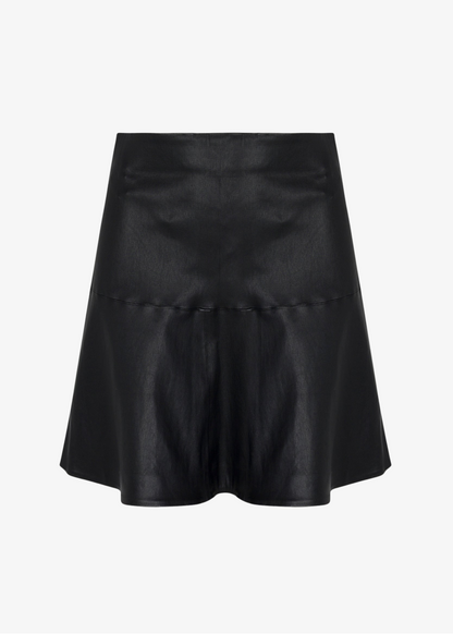 sprwmn womens Black Leather Jane Skirt