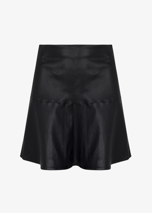 sprwmn womens Black Leather Jane Skirt