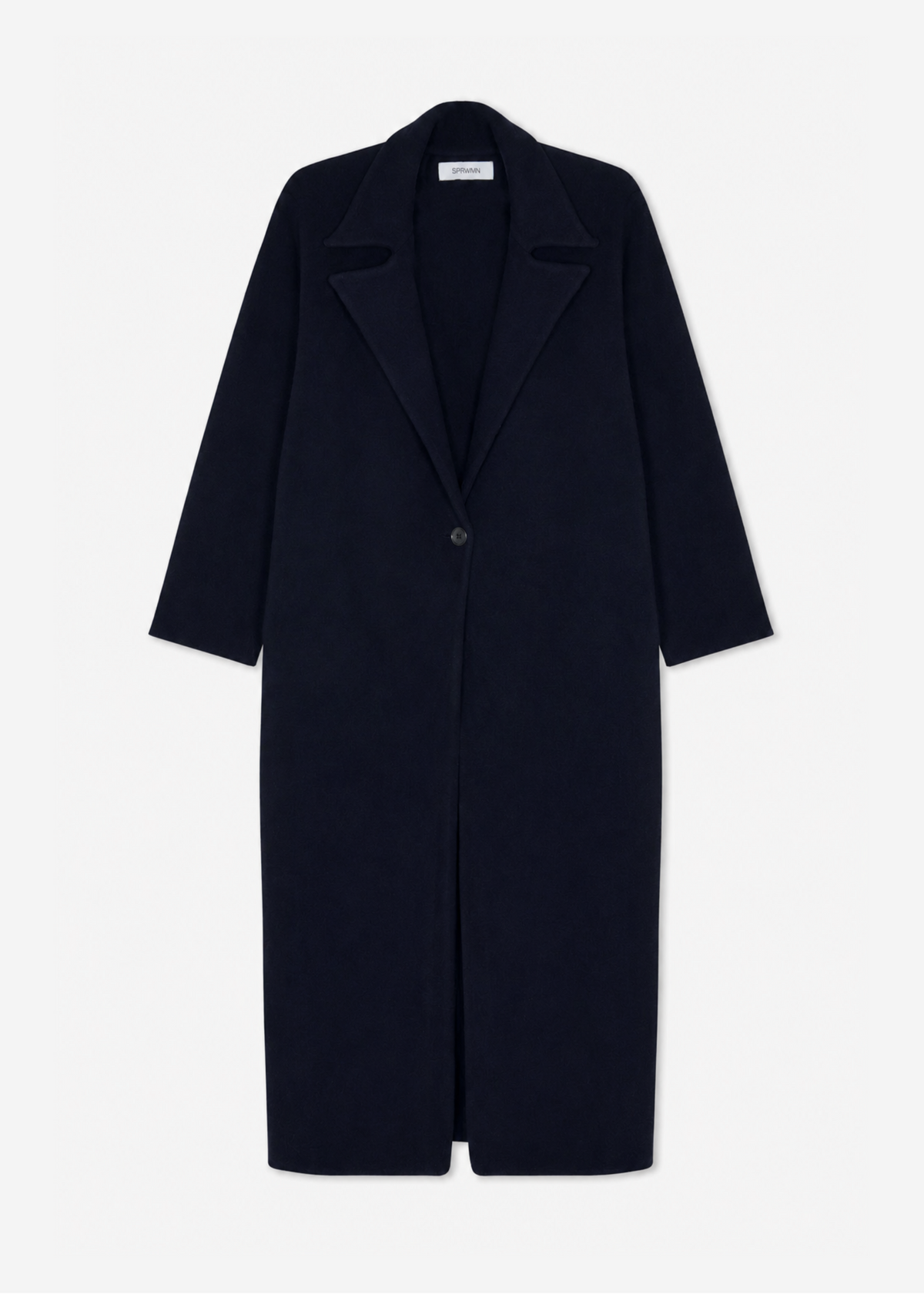 sprwmn womens Cashmere Classic Coat in Navy