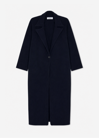 sprwmn womens Cashmere Classic Coat in Navy