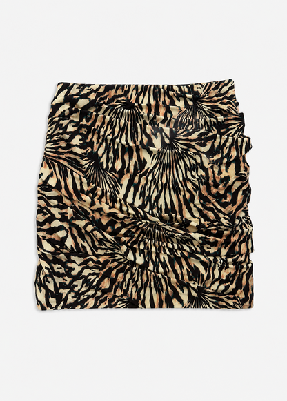 ulla johnson womens Clementine Jersey Skirt celestite abstract viscose print
