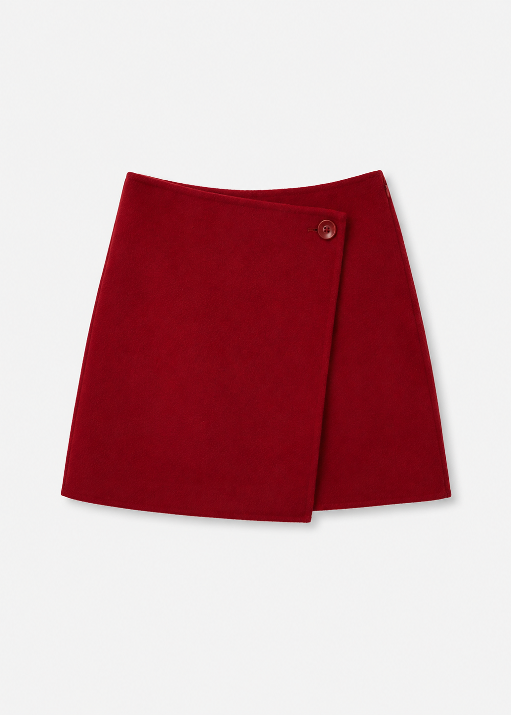 ulla johnson womens Leyla Wool Mini Skirt in Cerise cherry red