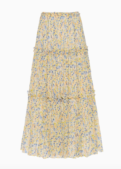 ulla johnson womens Virginie Silk Skirt in Daffodil