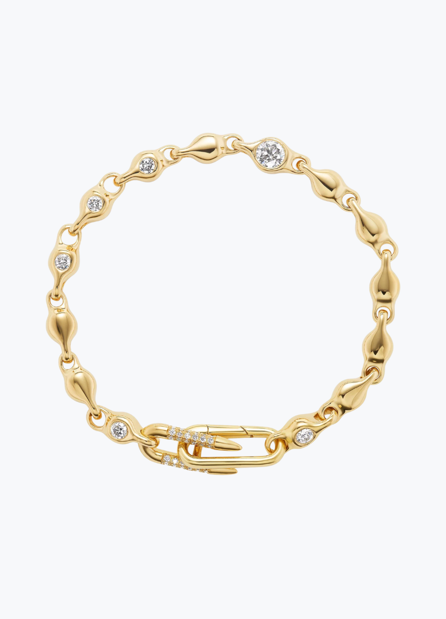 uniform object fine jewelry 18k yellow gold Diamond Supernova Bracelet