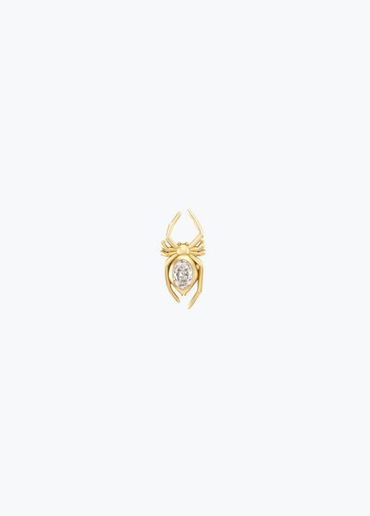 uniform object fine jewelry 18k yellow gold Mini Spider Pin with Diamond
