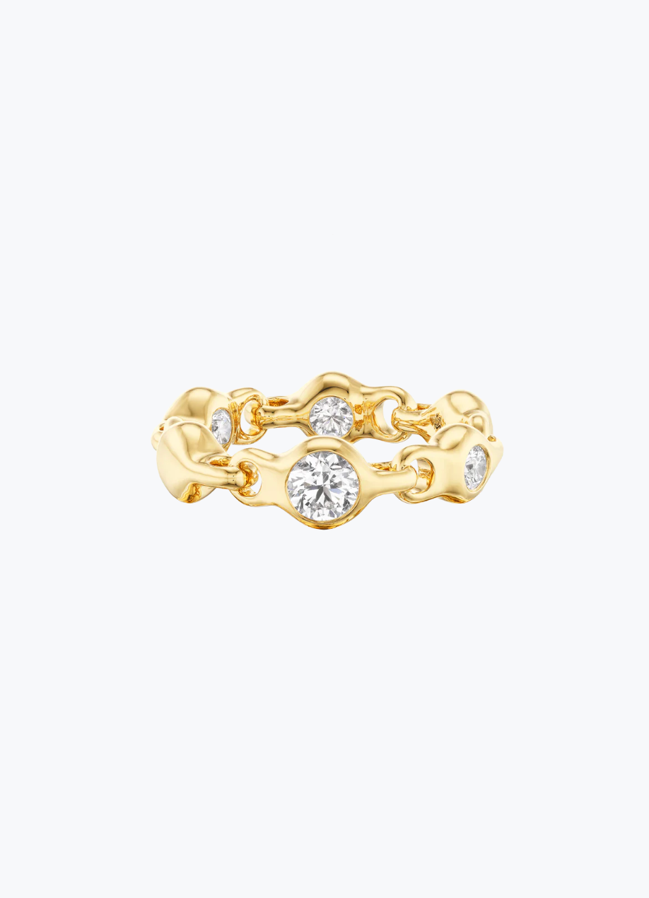 uniform object fine jewelry 18k yellow gold Supernova Diamond Stacking Ring