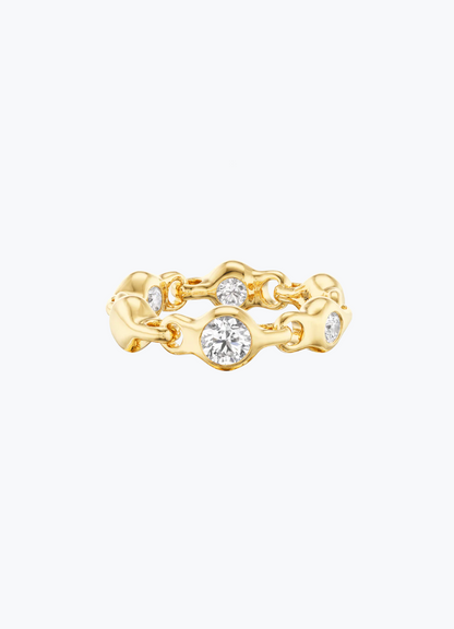 uniform object fine jewelry 18k yellow gold Supernova Diamond Stacking Ring