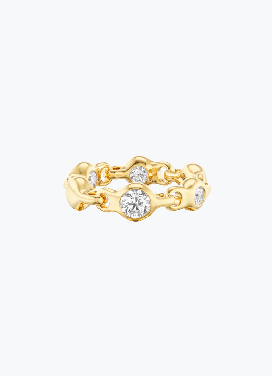 uniform object fine jewelry 18k yellow gold Supernova Diamond Stacking Ring