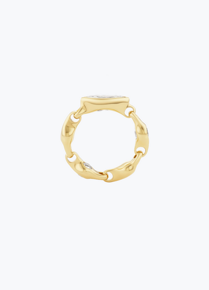uniform object fine jewelry 18k yellow gold Supernova Marquise Diamond Stacking Ring