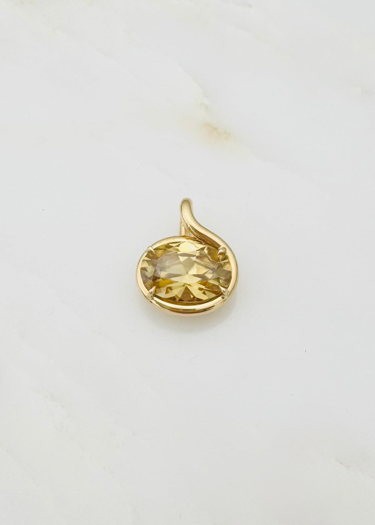vanessa fernandez One-of-a-Kind Champagne Zircon Pendant