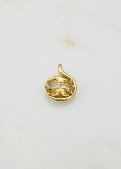 vanessa fernandez One-of-a-Kind Champagne Zircon Pendant