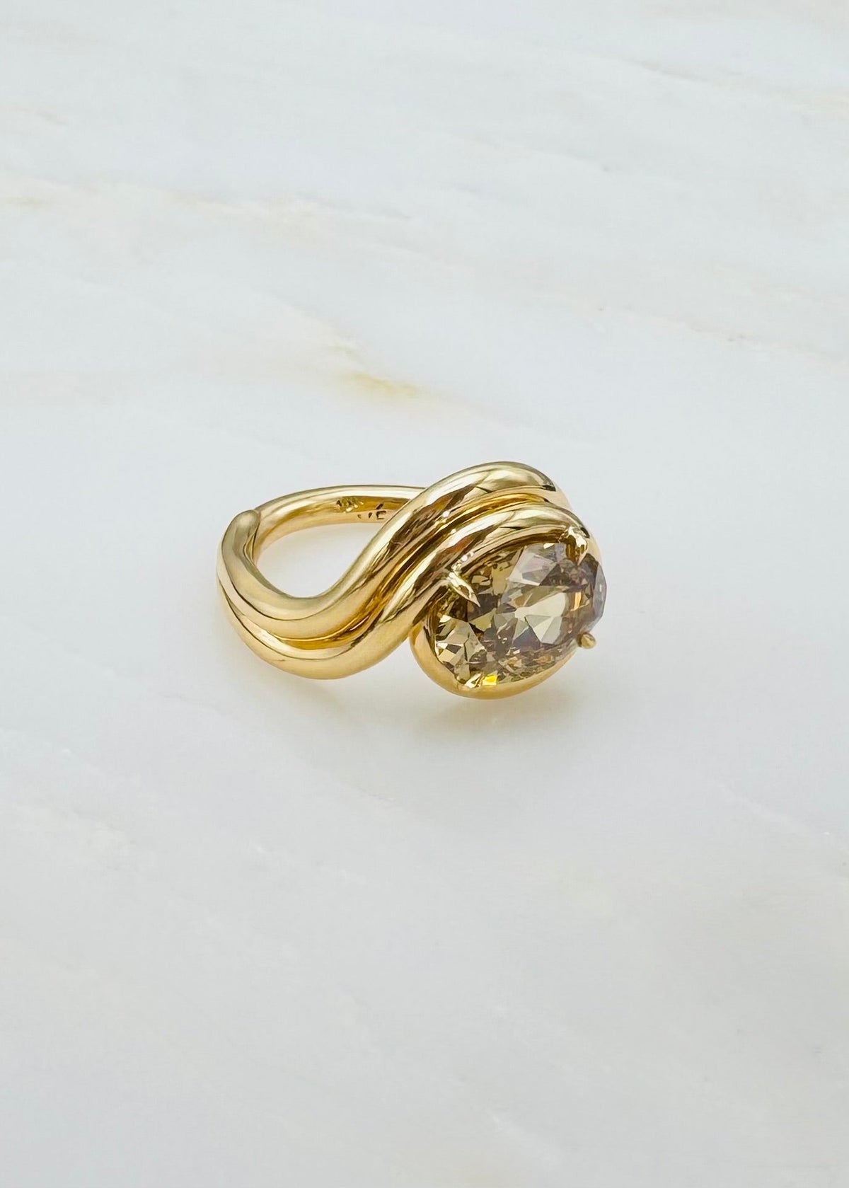 vanessa fernandez one of a kind One-of-a-fancy yellow brown diamond Ring