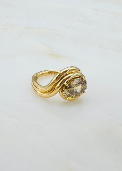 vanessa fernandez one of a kind One-of-a-fancy yellow brown diamond Ring