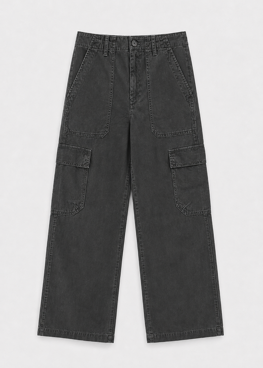 velvet womens Makayla Sanded Twill Cargo Pants in Vintage Black