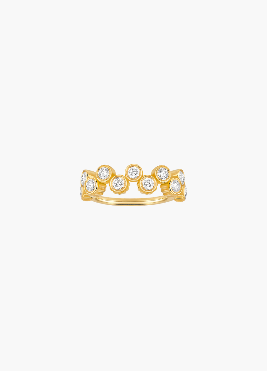 viltier fine jewelry 18k yellow gold Diamond Clique Band Large model
