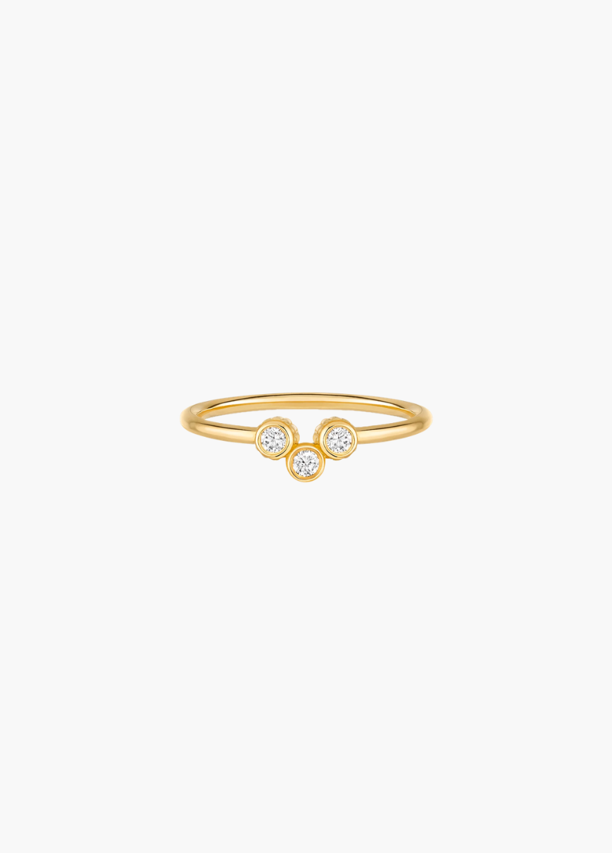 viltier fine jewelry 18k yellow gold Diamond Clique Band Small