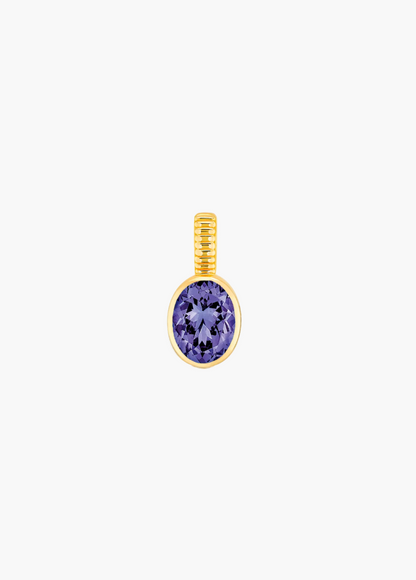 viltier fine jewelry 18k yellow gold Talisman Charm with Tanzanite
