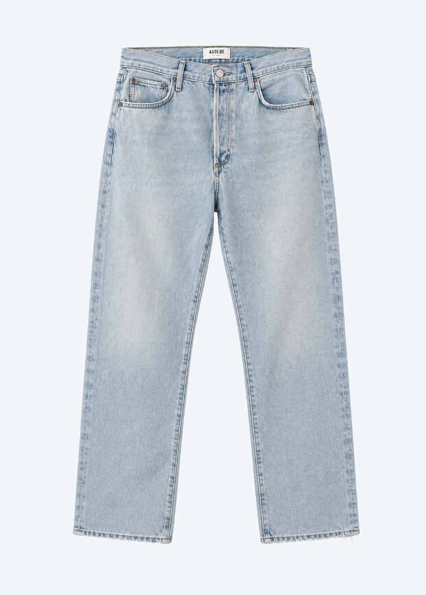 womens AGOLDE Denim Austin Mid-Rise Tapered Slim Jean