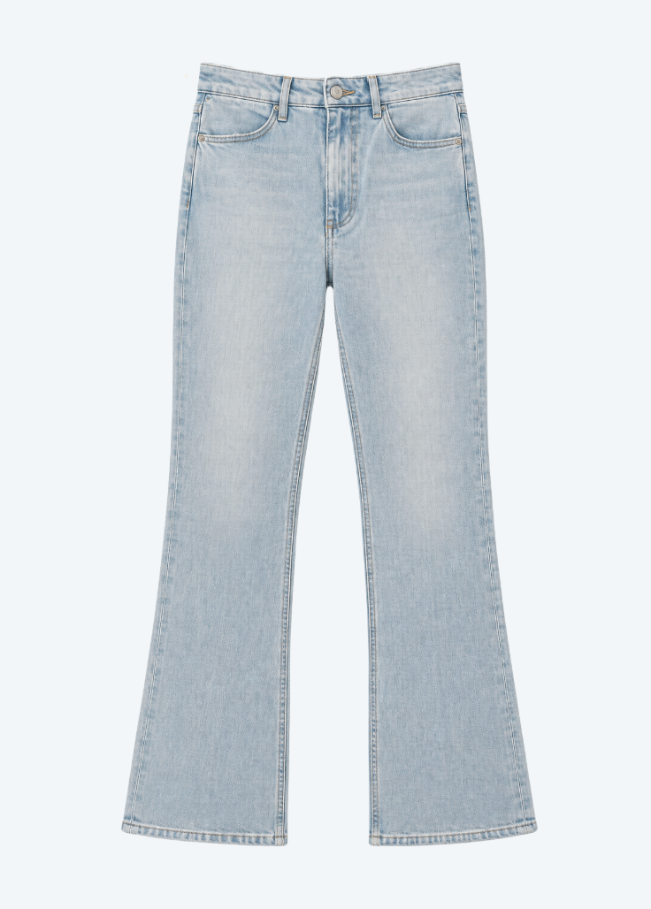 womens SPRWMN Micro Flare Denim