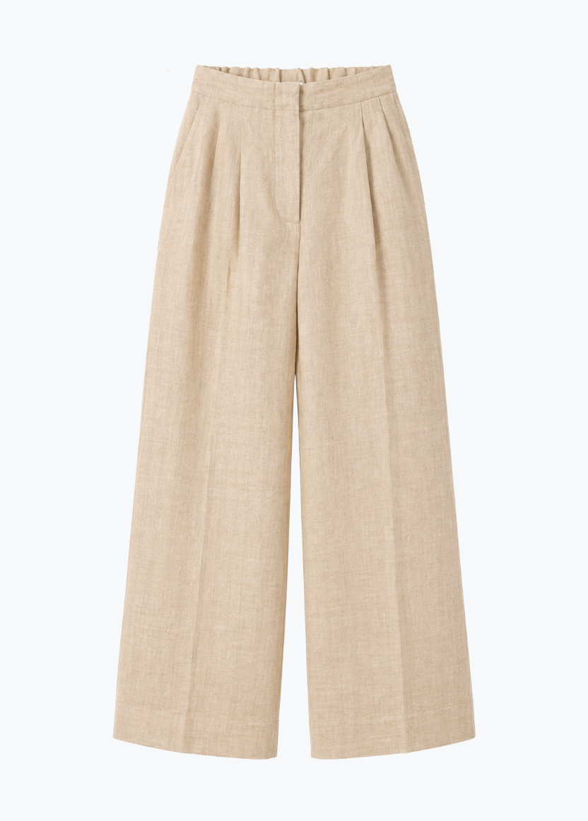 womens maria cher Wide Leg Linen Acoyte Reagan Pants