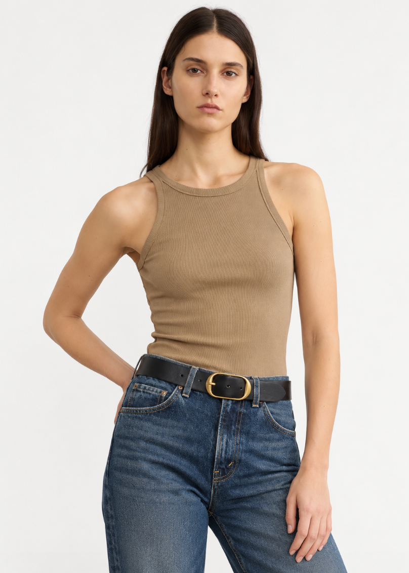 person wearing womens nili lotan Jennifer Tank in Blonde