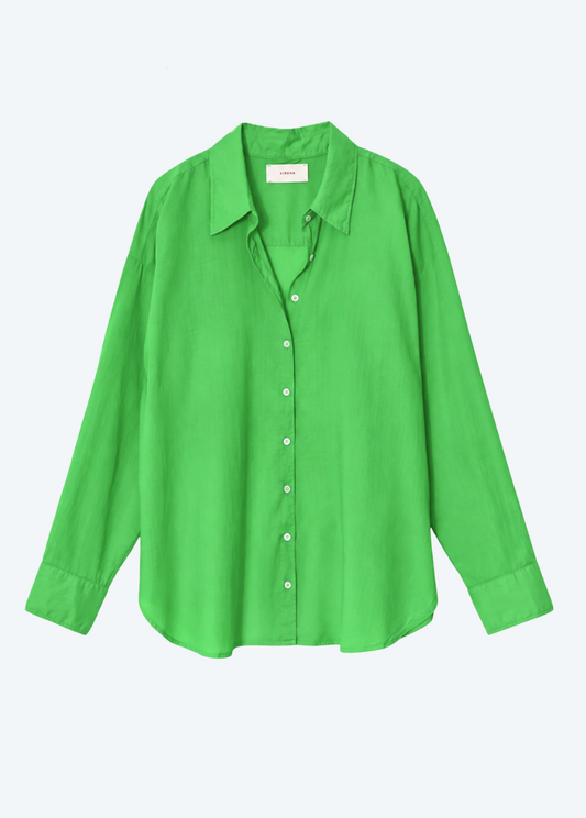 womens xirena Berkley Shirt in Green Glow