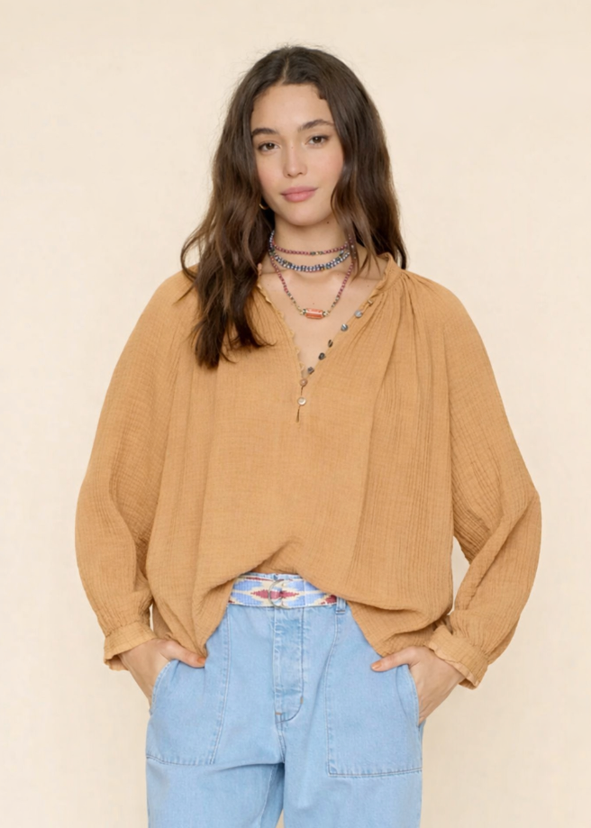 person wearing womens xirena Truett Top in Chester