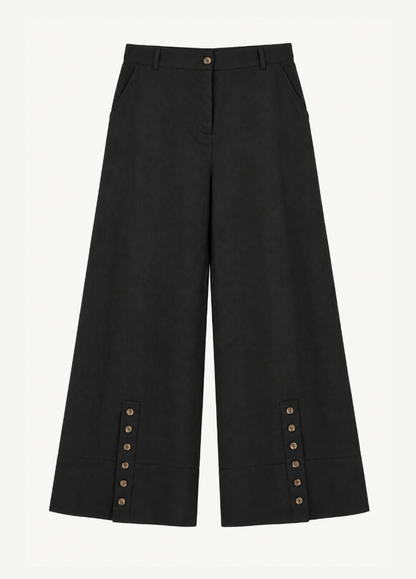 womens xirena cotton-linen Salvador Pant in Black