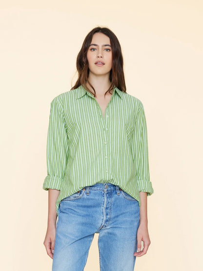 Beau Shirt in Matcha Stripe