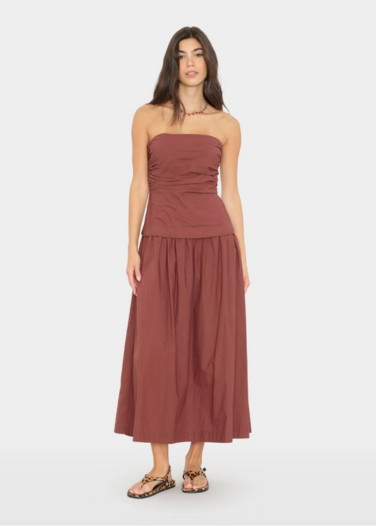 front of Ciara Dress in Adobe Brown