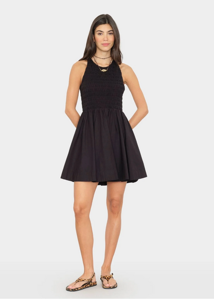person wearing xirena womens Florie Dress in Black