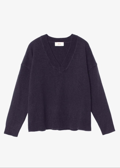 xirena womens Jodie Sweater in Midnight Blue Cashmere