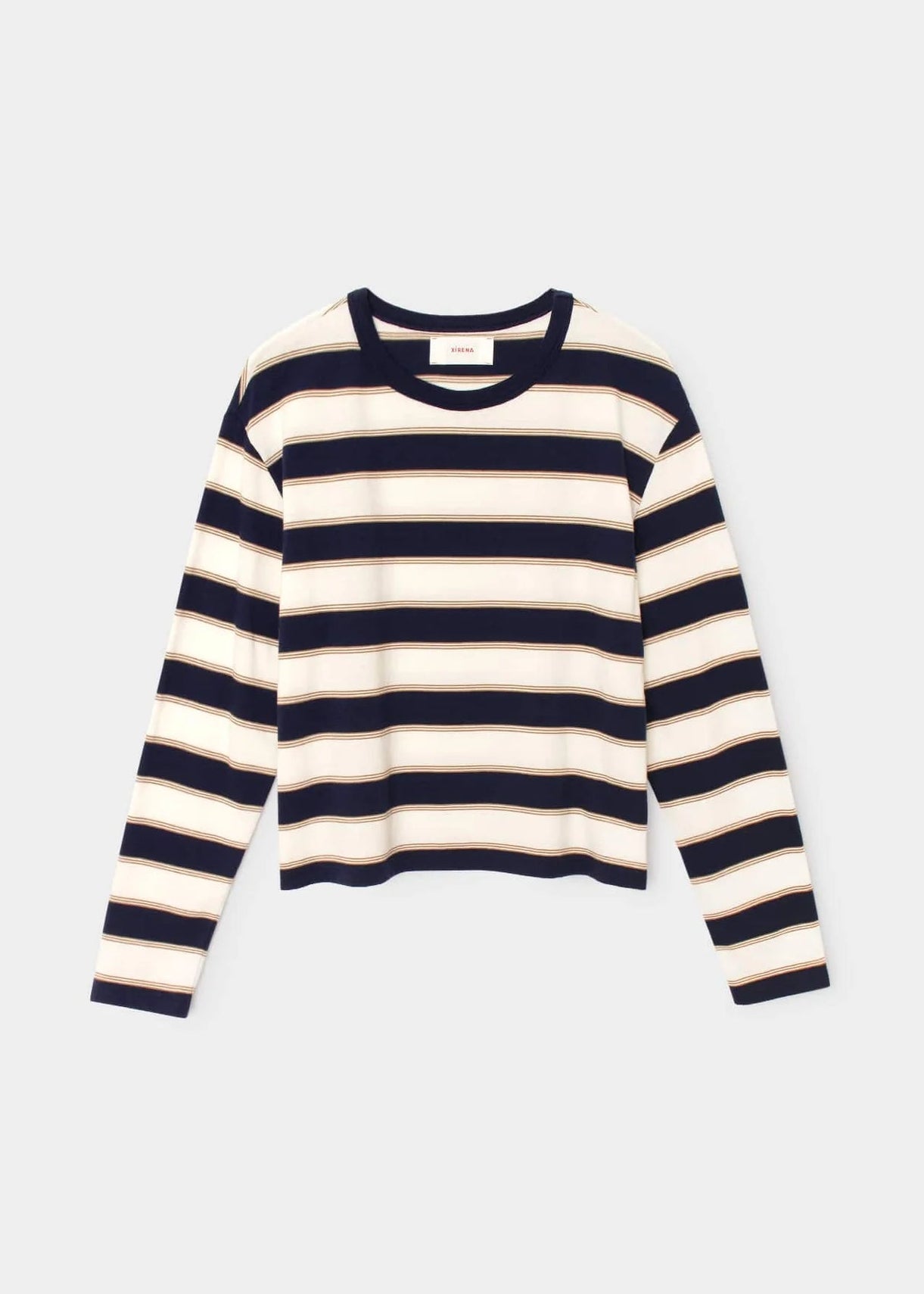 xirena womens Terrance Tee in Navy Crescent Stripe