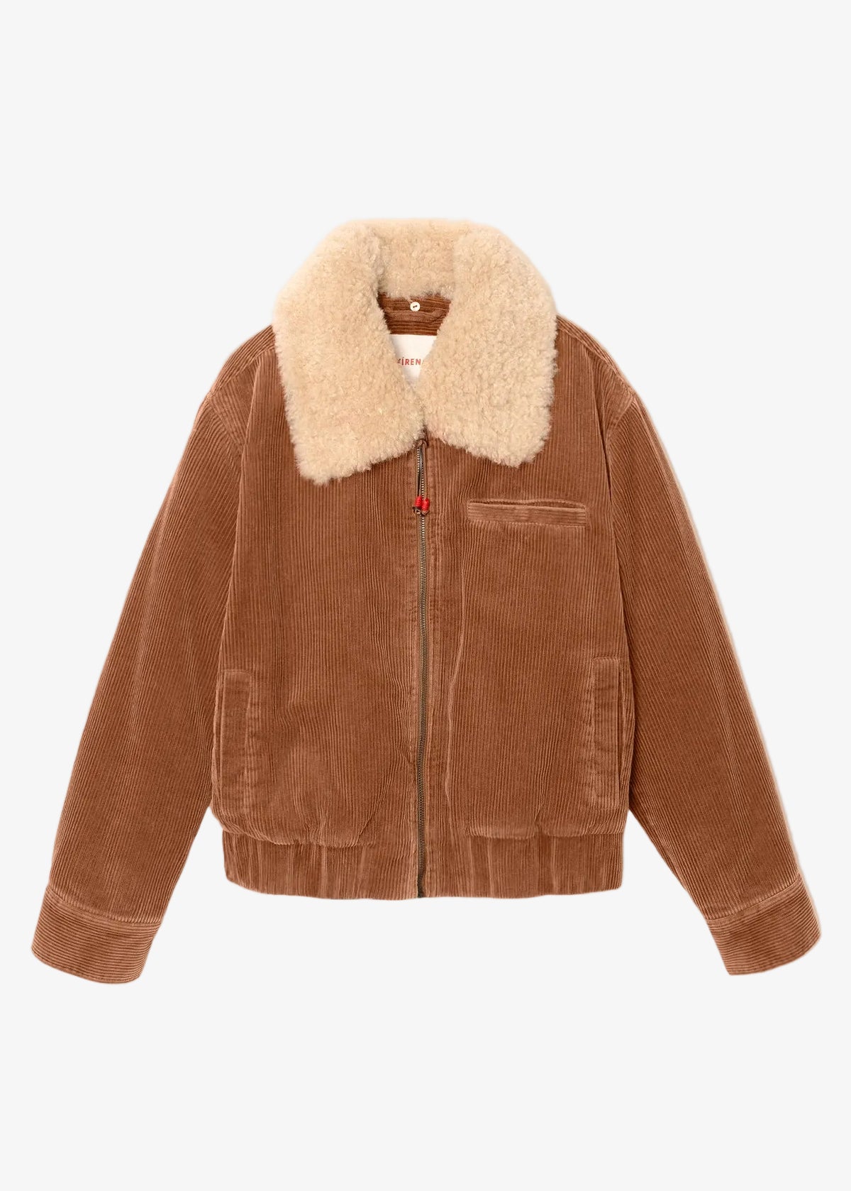 xirena_womens_corduroy_Bradley_Jacket_in_Camel brown with sherpa collar