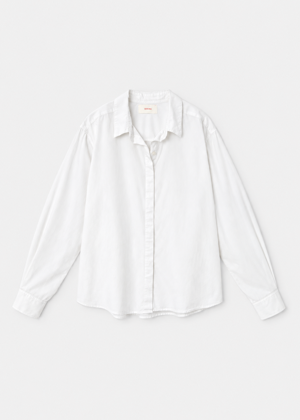 xirena womens cotton poplin Hayes Shirt in Pearl White
