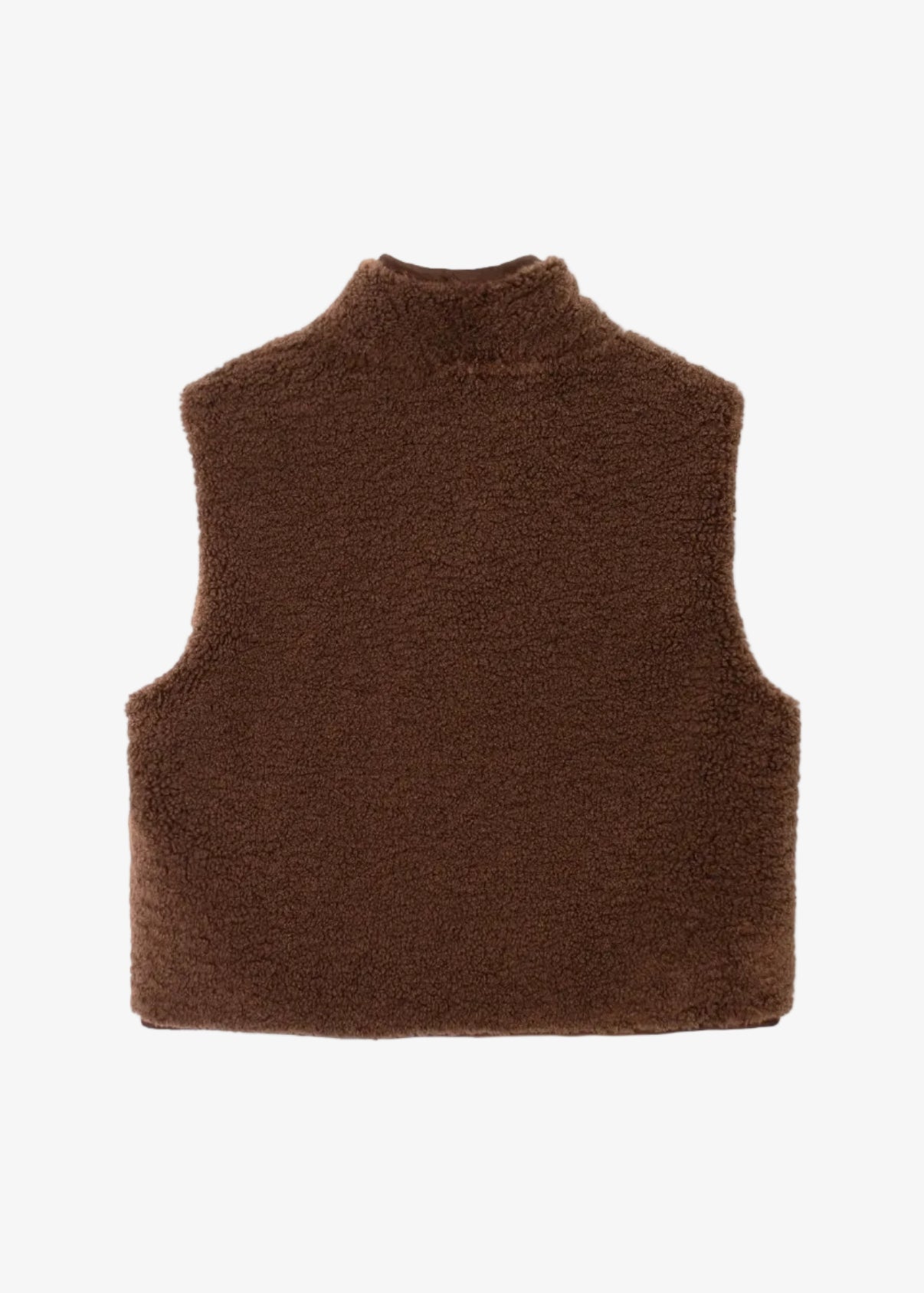 xirena womens reversible sherpa lined Kensi Vest in chocolate brown