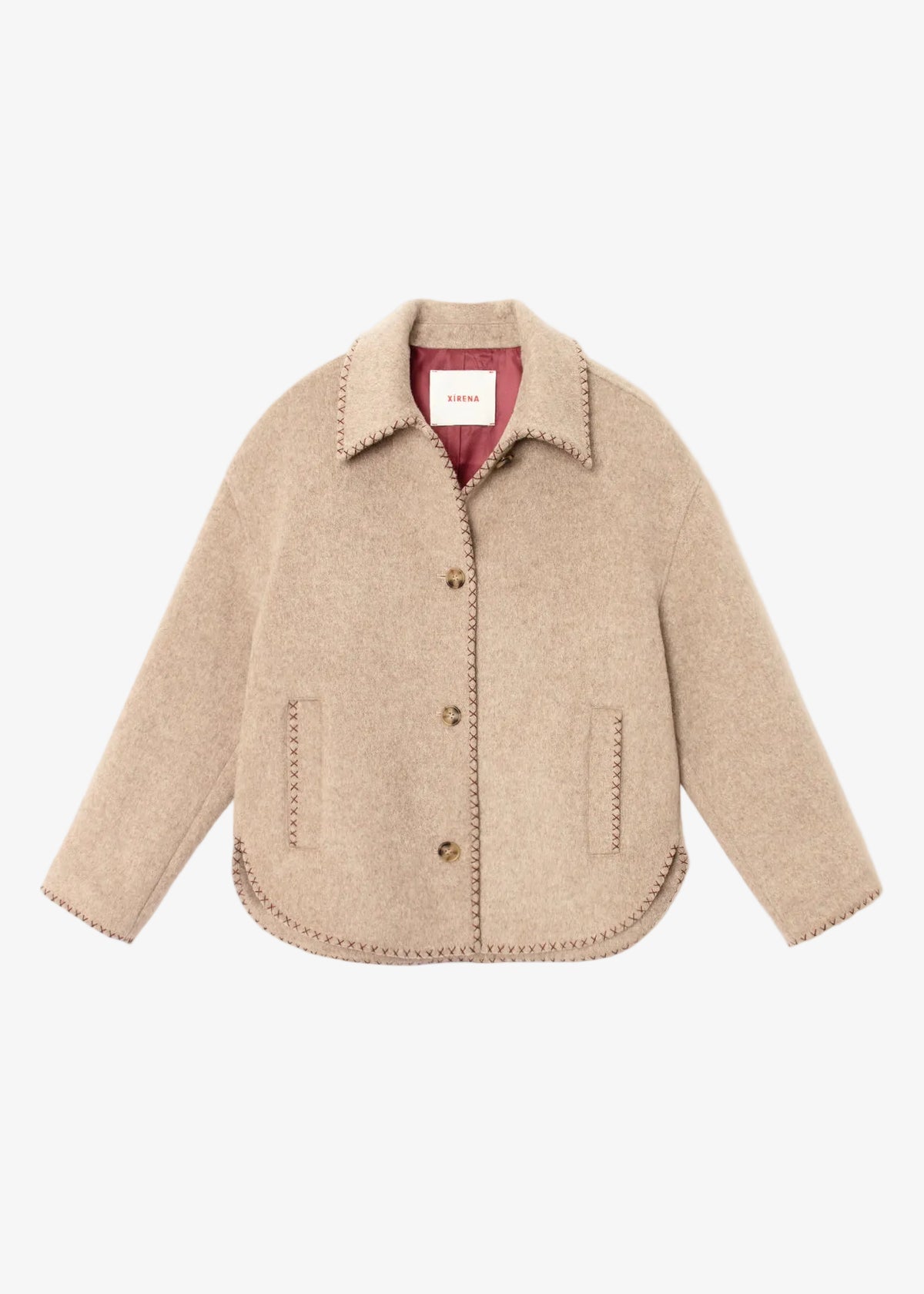 xirena womens wool Dean Jacket in Taupe
