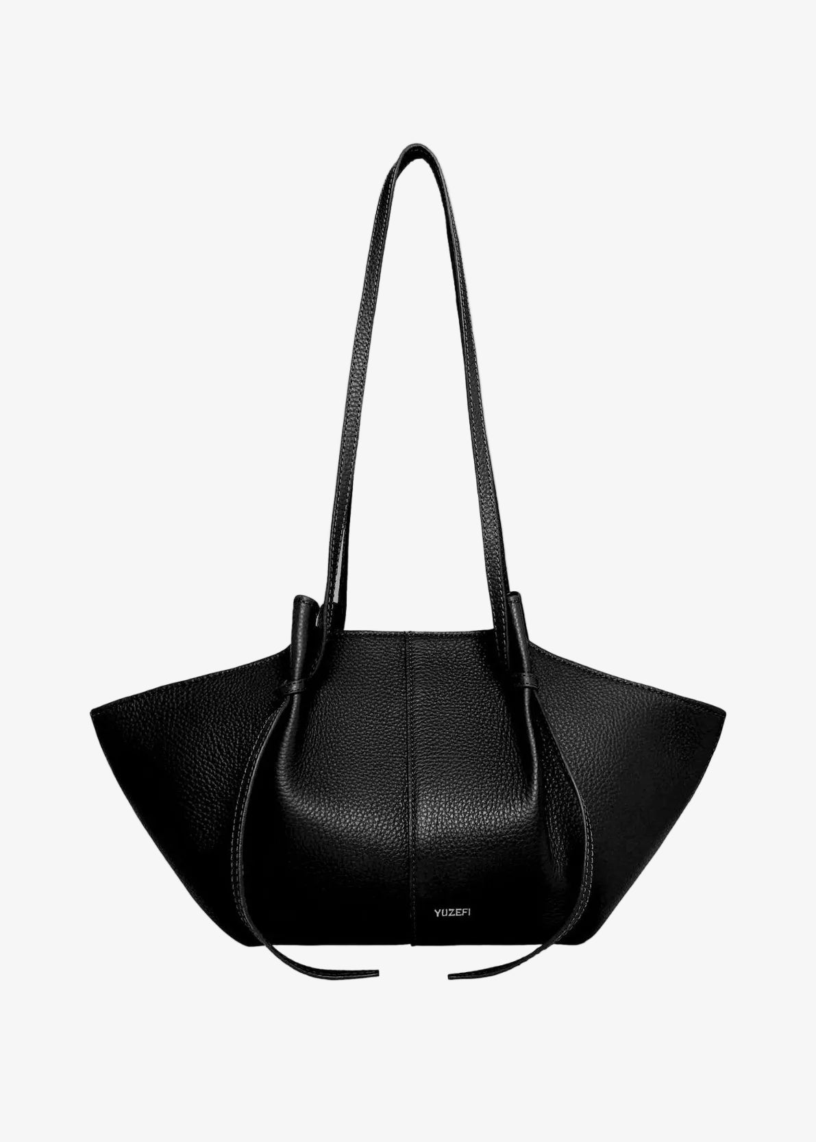 yuzefi Mochi Tote in Black Pebble Grained Leather