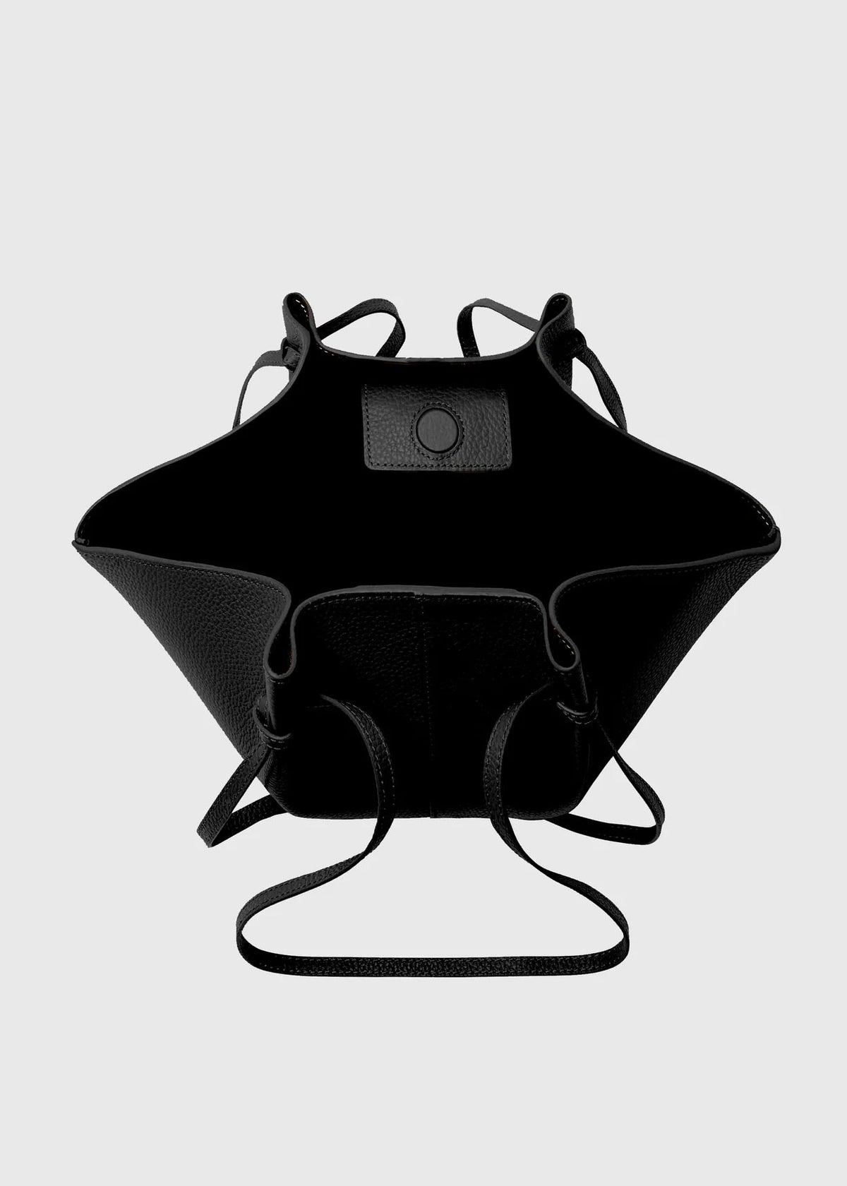 yuzefi Mochi Tote in Black Pebble Grained Leather