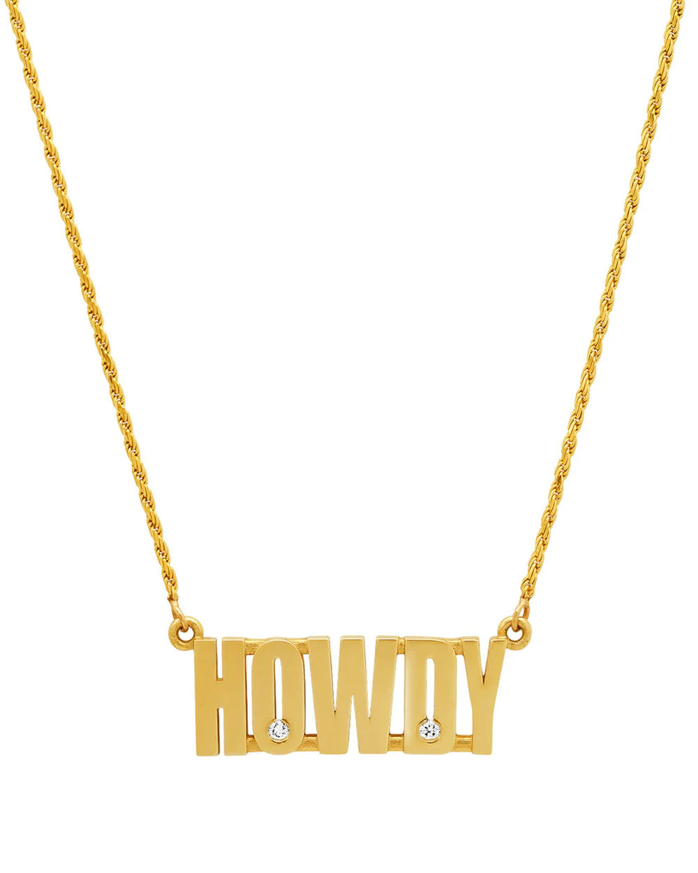 Howdy Necklace with Diamonds